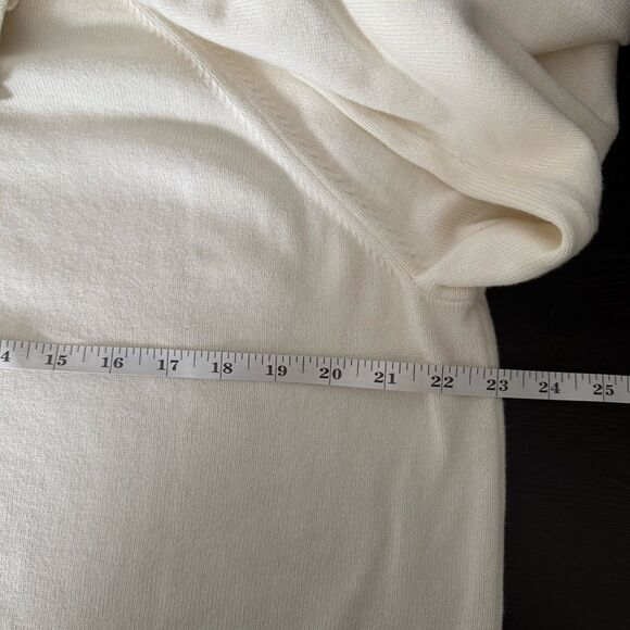 J Crew Sweater Womens Sz XL Ivory Knit Cotton Cashmere Pullover Preppy Comfort - Picture 11 of 12